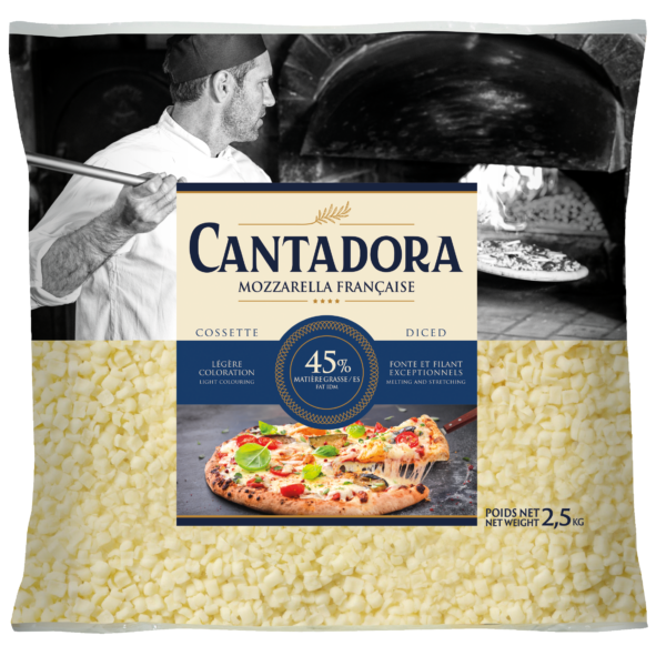 Cantadora Mozzarella | 2,5kg | Kostka | 45% tłuszczu